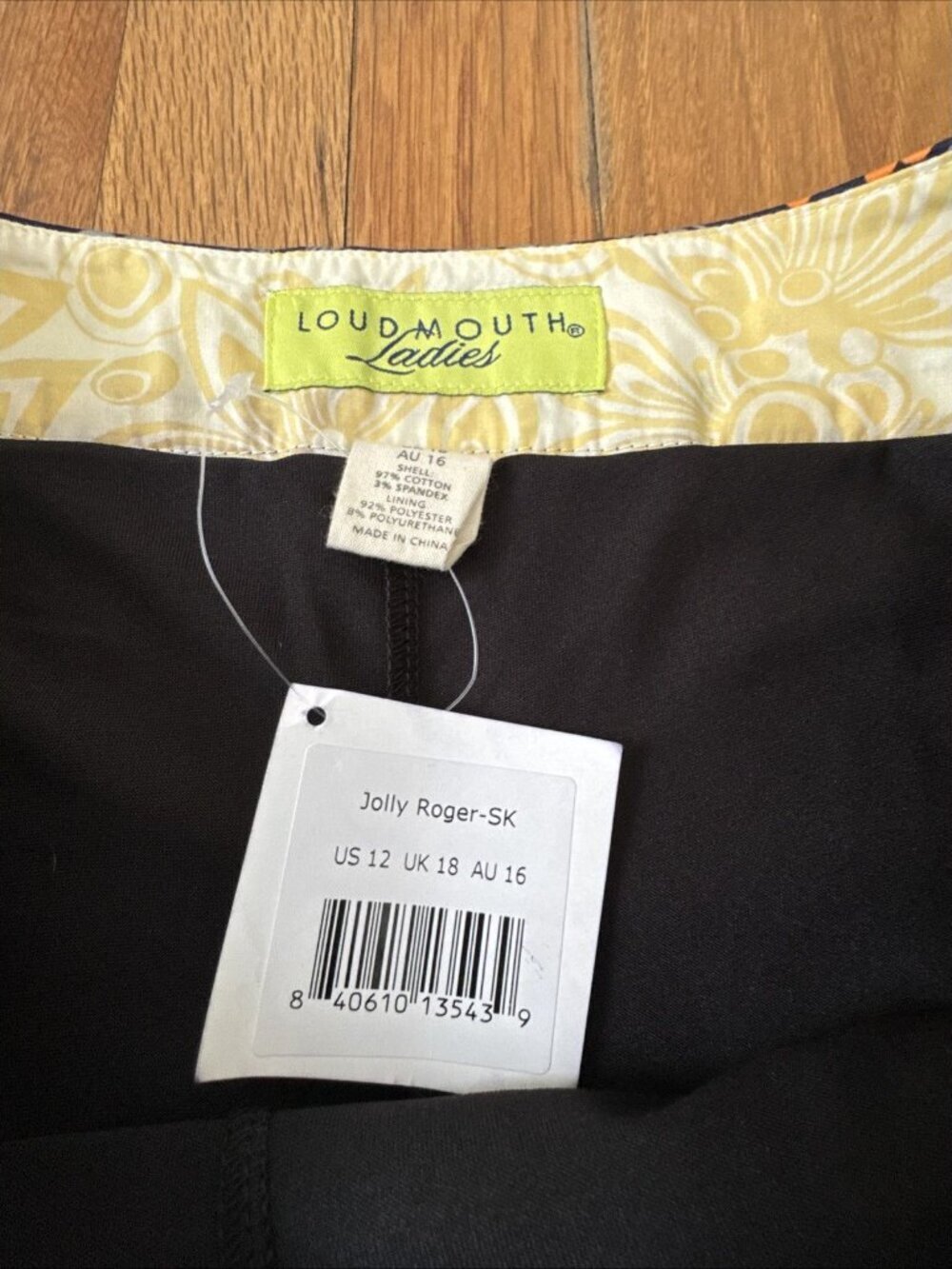 Loudmouth Ladies Multicolor Skull Jolly Roger Golf Skirt Skort Women's Size 12 - Picture 3 of 8